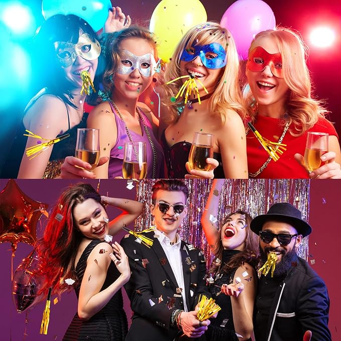 200 Pcs Party Blowers Noise Makers Party Horns Blowout Clappers Noisemakers - Image 6