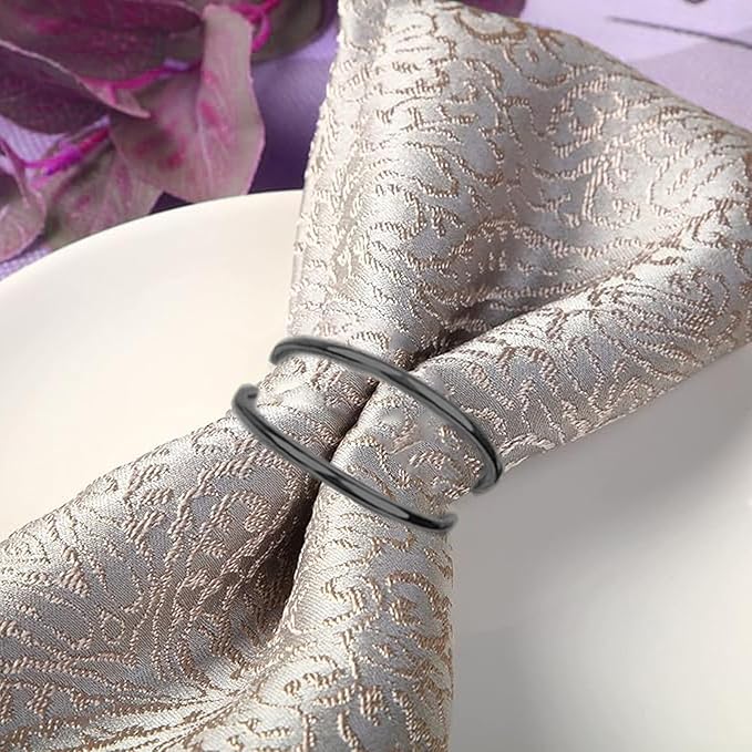 Dark Gray Napkin Rings - Image 5