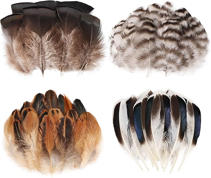 MAOFENG 120pcs 7 Styles Natural Bulk Feathers Assorted Mixed Feathers by MAOFENGFEATHER