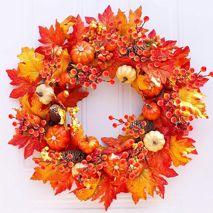 40 Pcs Artificial Berry Stems Branches, Fall Halloween Faux Holly Berries Picks - Image 3