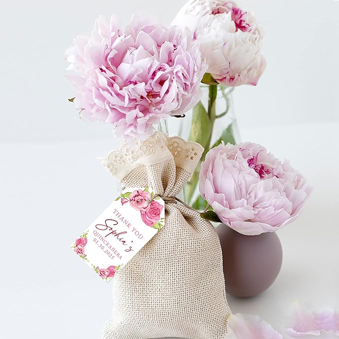 Andaz Press 40-Pack Personalized Quinceañera Favor Tags - Image 4