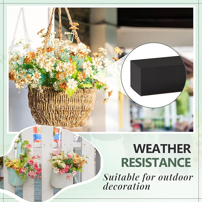 Lallisa 8 Pcs Reusable Floral Foam Blocks Water Weather Resistant Dry Floral - Image 5