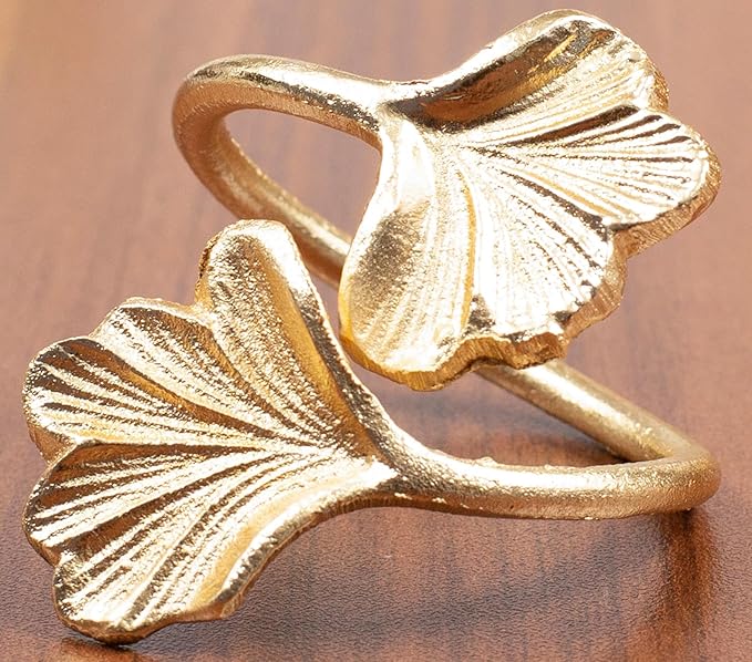 Decorative Gold Napkin Rings Set of 10 - Image 6