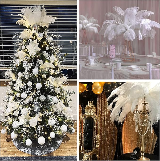 Beige Large Ostrich Feathers Bulk- 16-18 inches 10pcs - Image 6