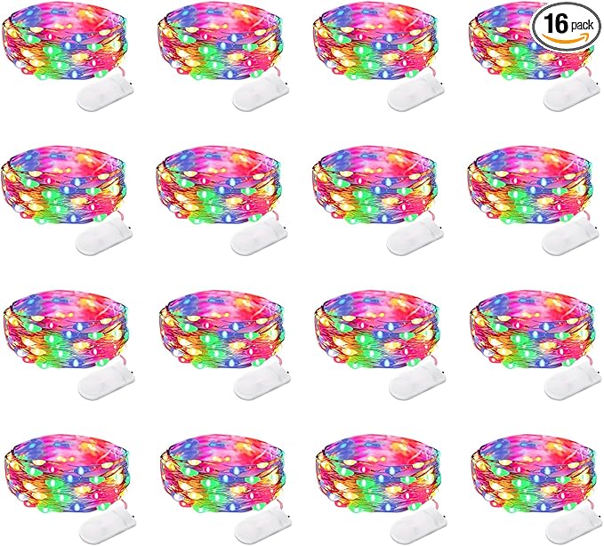 16 Pack 30 Led Fairy Lights Battery Operated 10 Feet Waterproof Twinkle String by Yiaht