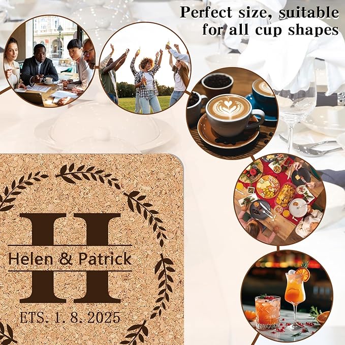 Custom Coasters Personalized Cork Coasters Bulk - Image 5