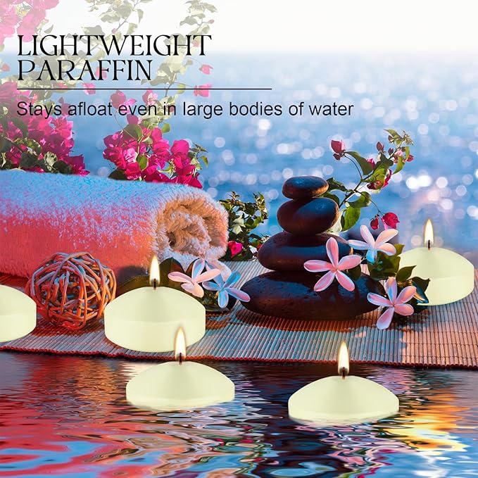 12 Pcs 3 - inch Floating Candles, Smokeless and Odourless, Burns - Image 7