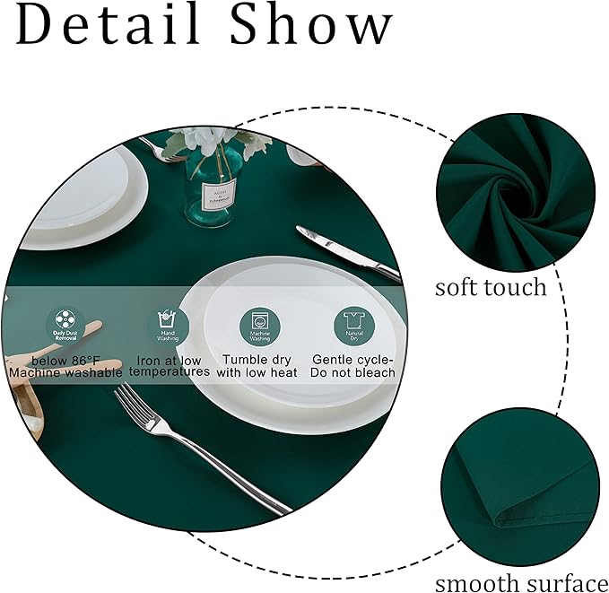 Fitable Square Tablecloth 54x54 inch Tablecloth Stain and Wrinkle Resistant - Image 5