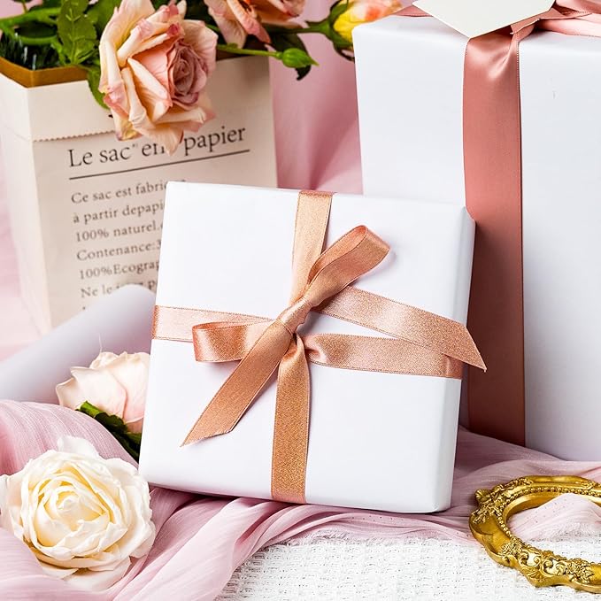 Garbendy Gift Wrapping Paper Roll-Solid Color Pearly-Lustre Paper, Valentine's - Image 4