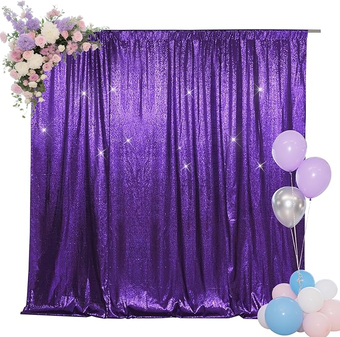 SquarePie Sequin Backdrop Less Transparent Background Sparkly Curtain - Image 2