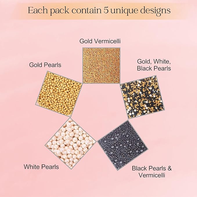 Confect Sprinkles- Red Carpet Glam Cake Decorating Sprinkles – Edible Black - Image 2