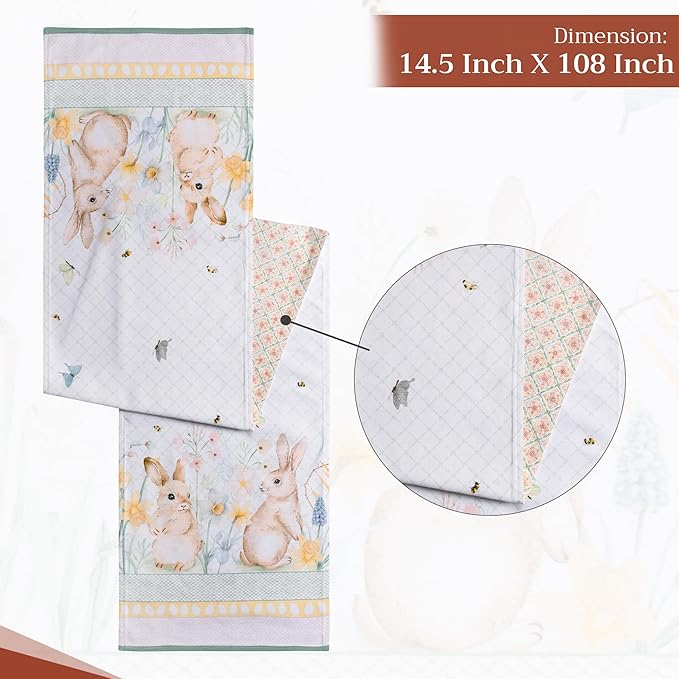 Maison d' Hermine Table Runner 100% Cotton Double Layer Table Runners 108 - Image 4