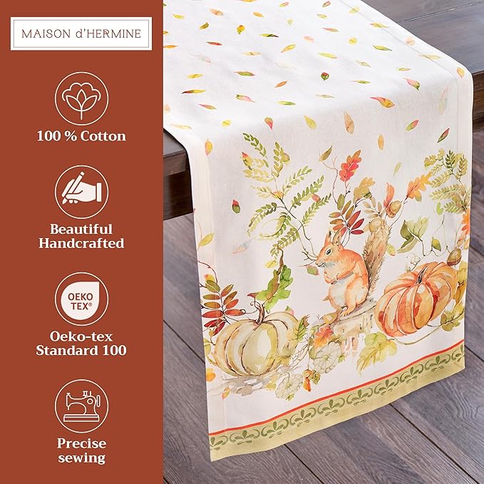 Maison d' Hermine Table Runner 100% Cotton Single Layer Table Runners 72 inches - Image 2