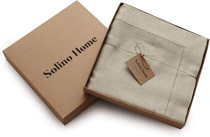 Solino Home Linen Tablecloth for Rectangle Tables 60 x 90 Inch - Image 4