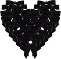 50pcs 1-1/2" Mini Black Satin Ribbon Bows Without Twist Ties by Micomon