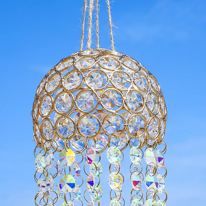 Chandelier Wind Chimes Crystal Suncatcher Window Hanging Sun Catchers AB Color - Image 6