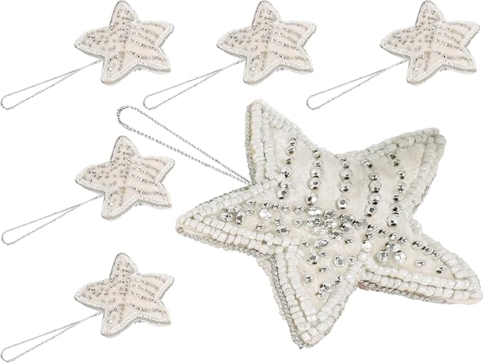 Beaded Star Hanging Ornaments by CLEENTABLE