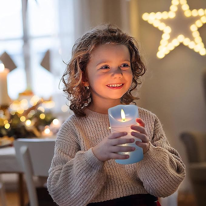 danip Sky Blue LED Flameless Candle, - Image 5