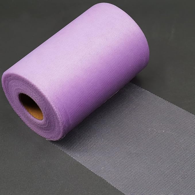 Lavender Tulle Fabric Rolls 6 Inch by 100 Yards Fabric Spool Tulle Ribbon - Image 5