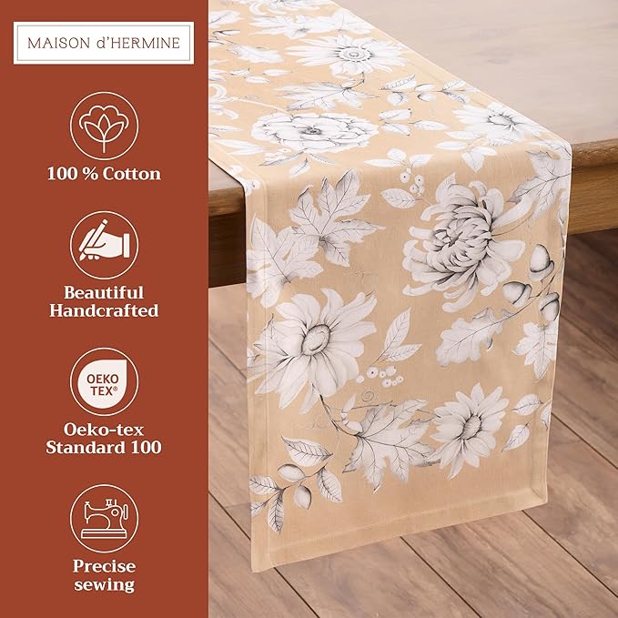 Maison d' Hermine Table Runner 100% Cotton Single Layer Table Runners 72 inches - Image 2