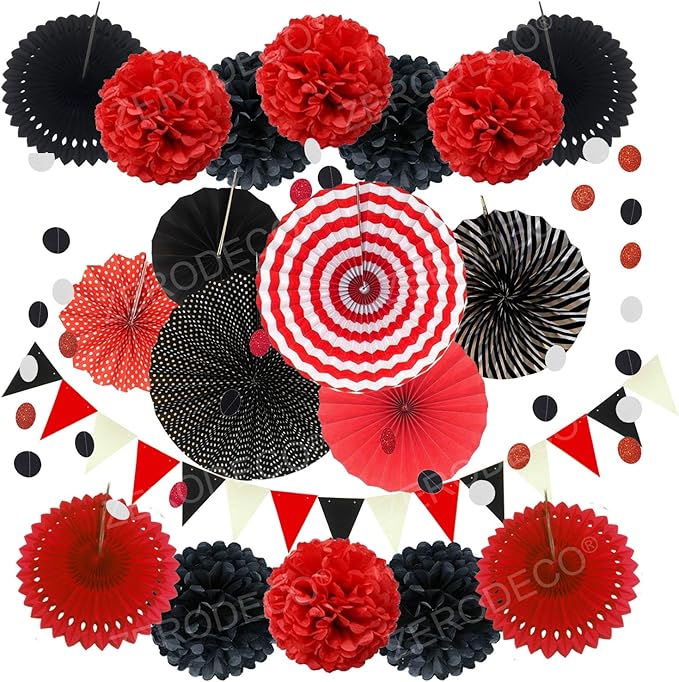 ZERODECO Party Decoration, Garlands String Polka Dot and Triangle Bunting Flags by ZERODECO