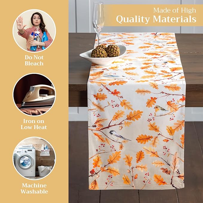 Maison d' Hermine Table Runner 100% Cotton Double Layer Table Runners 108 - Image 3