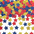 MOWO Gold Blue and Red Star Confetti Table Decoration by MOWO