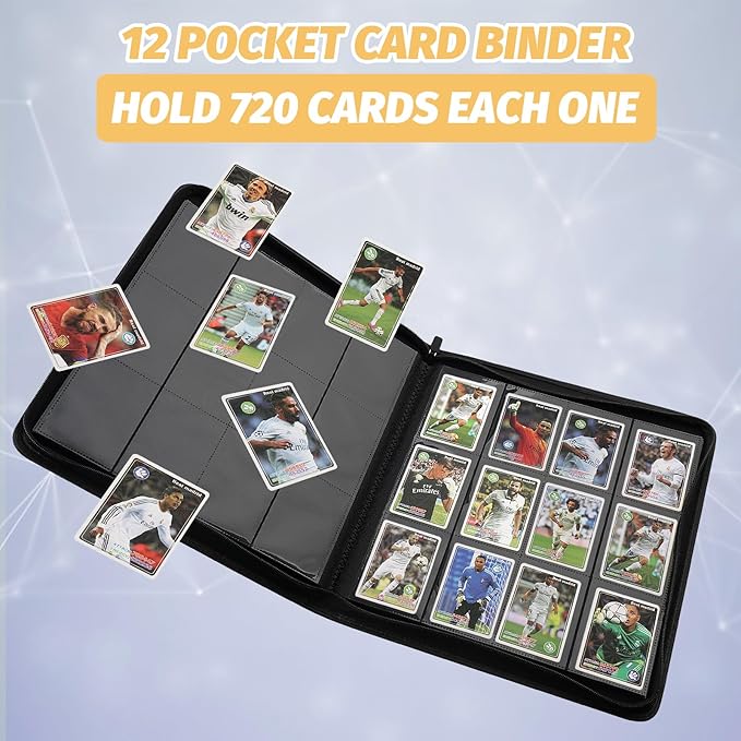 Trading Card Binder 12 Pocket, 720 Pockets Card Binders, Card Collection Binder - Image 5