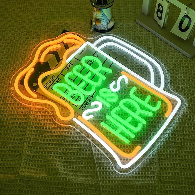 Beer Is Here Neon Sign for Wall Decor Bar Neon Light Beer Led Neon Signs - Image 2