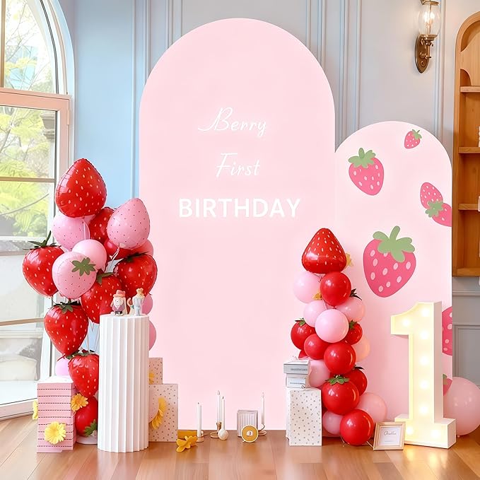 6FT Pink Arch Backdrop Cover - Image 2