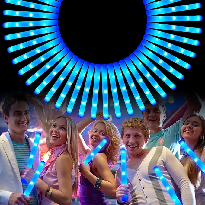 Foam Glow Sticks Bulk, Glow Party Supplies by U-MOJOK
