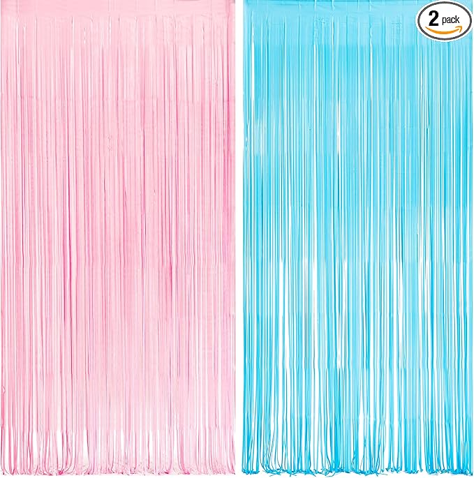 Pink and Blue Party Photo Backdrop by GREATRIL