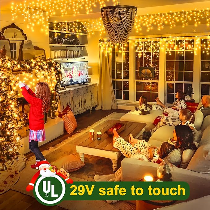 KNONEW 99ft 1216 LED Christmas Lights Outdoor Decorations - Image 9
