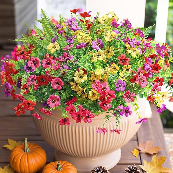 HyeFlora Artificial Faux Outdoor Flowers Plants by HyeFloraartificialflowers