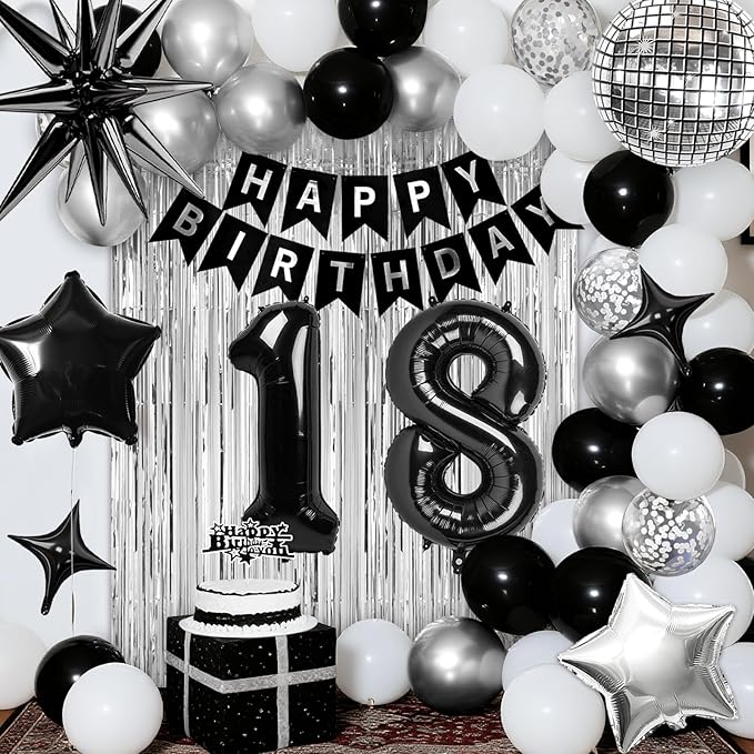 18th Birthday Decorations for Boys Girls, Fringe Curtains Kit - Image 7