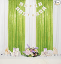 ShinyBeauty Sequin Backdrop Green 2FTx8FT 2 Pieces Olive Green Backdrop Panels by ShinyBeauty