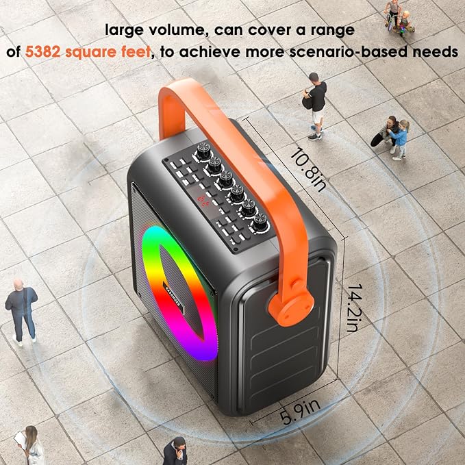 Karaoke Machine, 8000mAh Portable Bluetooth Speaker - Image 9
