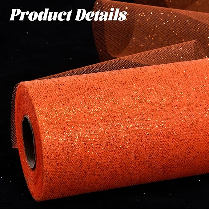 Glitter Tulle Rolls 6” by 50 Yards Sparkle Tulles Fabric Ribbon Sequin Tulle - Image 5