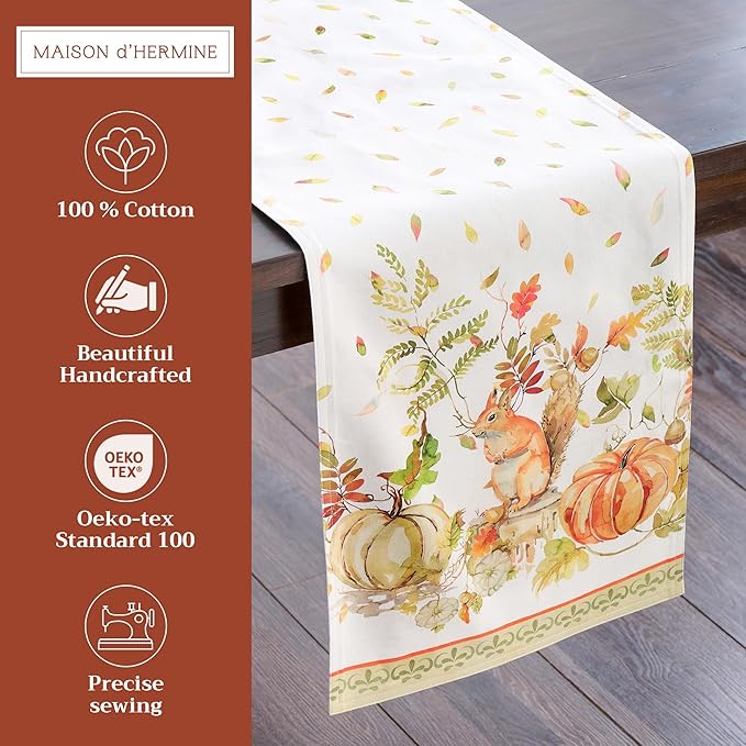 Maison d' Hermine Table Runner 100% Cotton Double Layer Table Runners 108 - Image 2