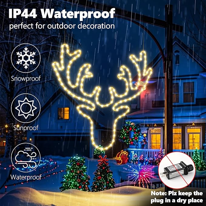 Christmas 32'' Large Reindeer Lights Decoration - Image 5