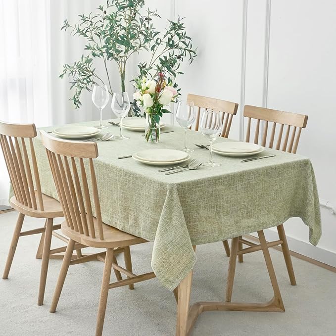 maxmill Flaxy Faux Linen Table Cloth by maxmill