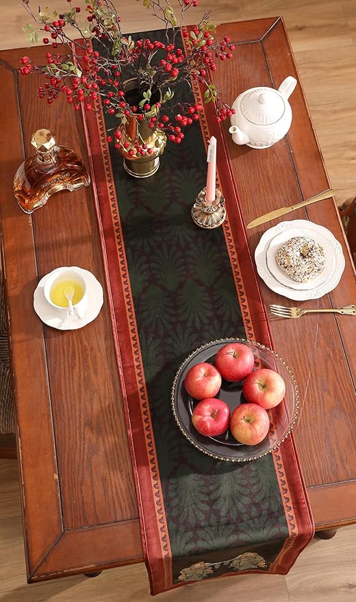 patdrea Designer Mysterious Oil Painting Figures Velvet Table Runner, Decoration - Image 7