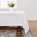 Linen World Linen Tablecloth, 100% French Linen White Tablecloth 55" x 55" Inch by LLinenWorld