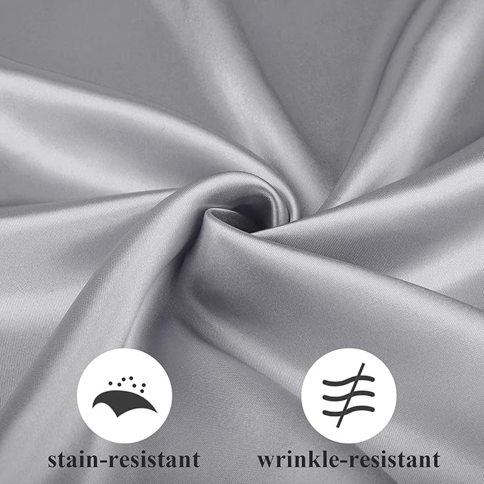 Aneco 12 Pieces Satin Napkin Square 20 x 20 Inches Dinner Napkins Weddings - Image 4