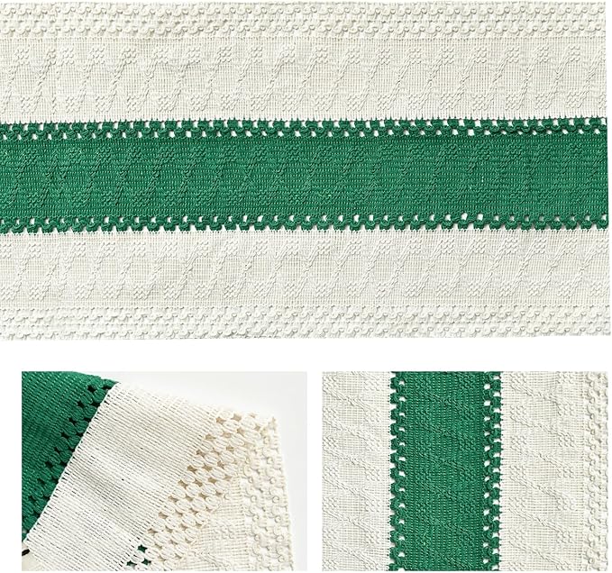 Artoid Mode Dark Green Farmhouse Rustic Table Runner, Seasonal Holiday Hollow - Image 6