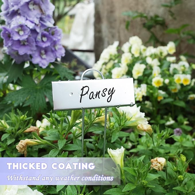 FORUP Metal Plant Labels, 50 Pack Garden Label Markers, Weatherproof Garden - Image 3