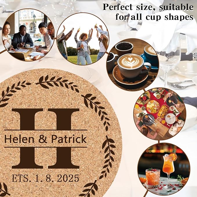 Custom Coasters Personalized Cork Coasters Bulk - Image 7
