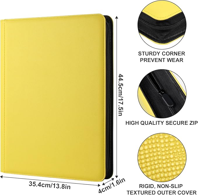 GEAoffice Premium 1000 Trading Card Binder, Large Side Loading 16 Pocket Card - Image 5