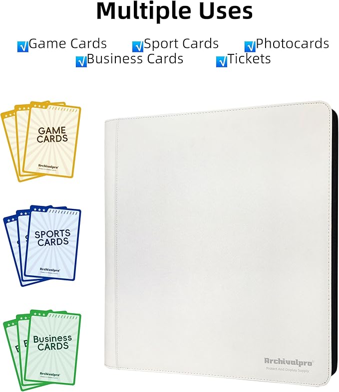20 Pockets Premium Card Binder 1280 Cards Trading Card Binders Side Load Card - Image 6