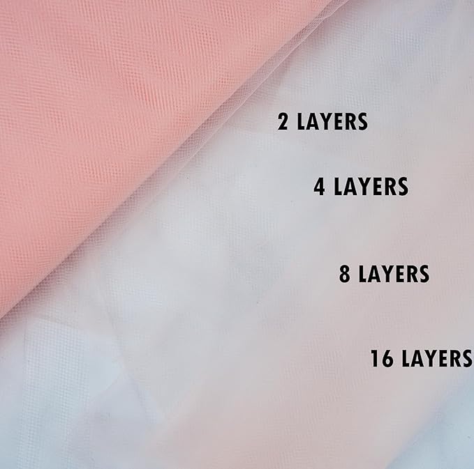 Craft And Party, Blush Fabric Tulle Roll 54 Inch by 40 Yards Fabric Tulle Bolt - Image 3